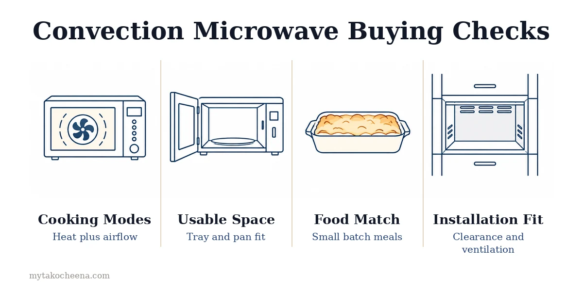 Can a Convection Microwave Replace a Regular Oven: Cooking Modes, Usable Space, Food Match, Installation Fit.