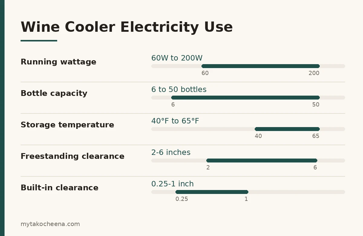How Much Electricity Does a Wine Cooler Use: Annual Energy, Cooler Size, Temperature Setting, Installation Airflow.