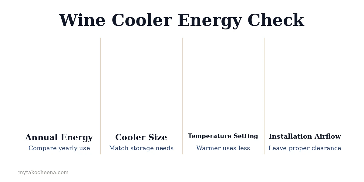 How Much Electricity Does a Wine Cooler Use: Annual Energy, Temperature Setting, Ventilation Space, Capacity Match.
