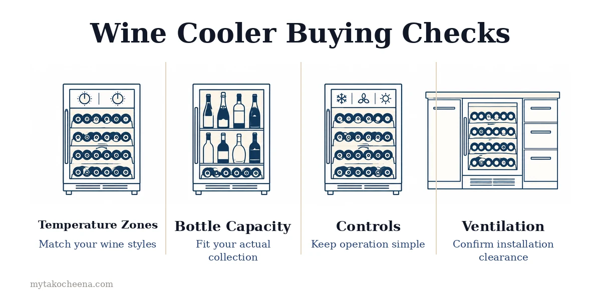 Single-Zone vs Dual-Zone Wine Coolers: Which One You Need: Wine Mix, Temperature Zones, Bottle Capacity, Installation Fit.